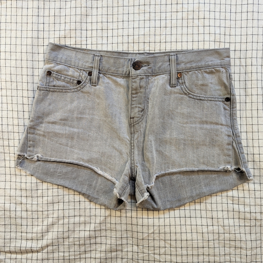 Levi's High-rise Gray Denim Shorts